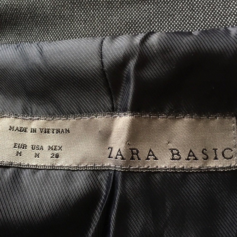 Zara Basic Charcoal Gray Lined Jacket - image 8